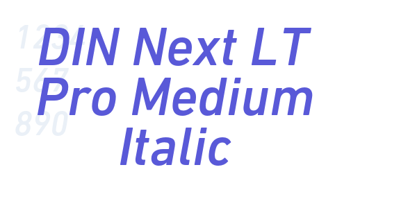 DIN Next LT Pro Medium Italic font free