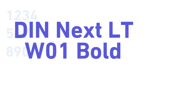 DIN Next LT W01 Bold font free