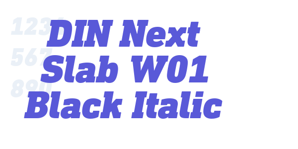 DIN Next Slab W01 Black Italic font