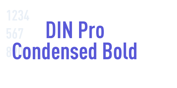 DIN Pro Condensed Bold font free