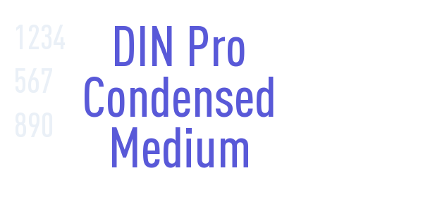 DIN Pro Condensed Medium font free