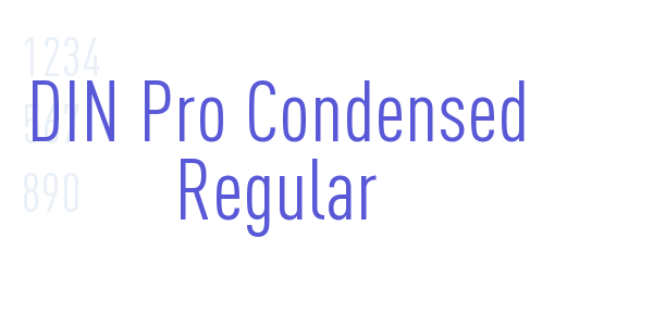 DIN Pro Condensed Regular font free