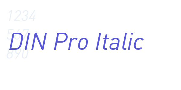 DIN Pro Italic font free