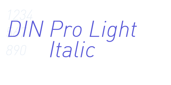 DIN Pro Light Italic font free