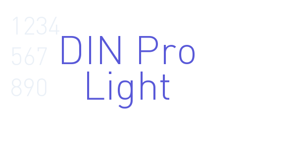 DIN Pro Light font free