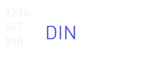 DIN font free