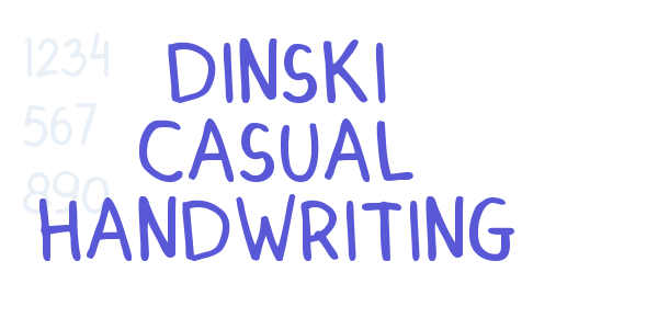 DINSKI CASUAL HANDWRITING font free