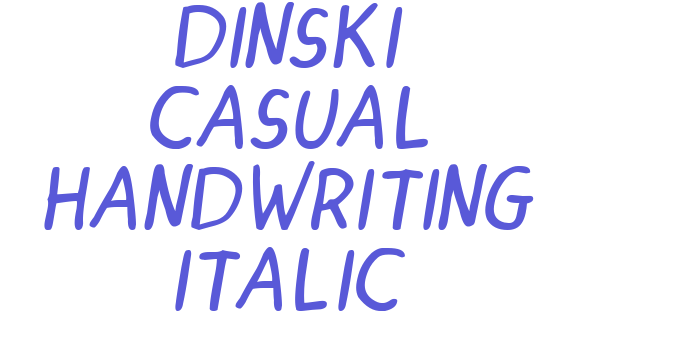 DINSKI CASUAL HANDWRITING Italic Font Download