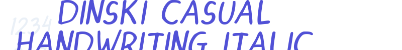 DINSKI CASUAL HANDWRITING Italic-font