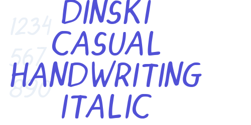 DINSKI CASUAL HANDWRITING Italic-font-download
