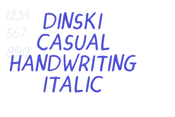 DINSKI CASUAL HANDWRITING Italic