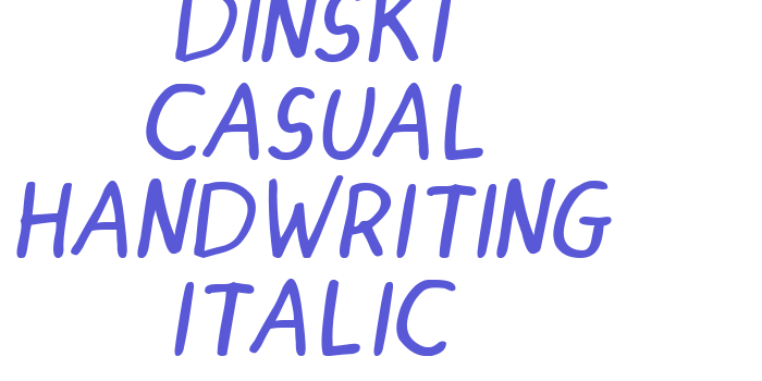 DINSKI CASUAL HANDWRITING Italic Font