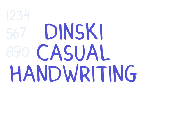 DINSKI CASUAL HANDWRITING