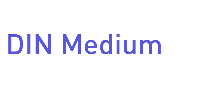 DIN Medium Font