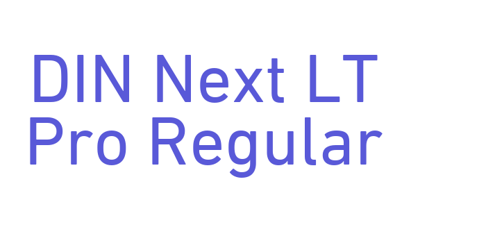 DIN Next LT Pro Regular Font