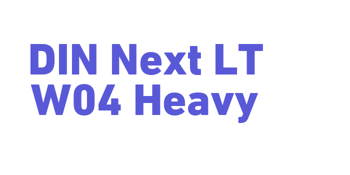 DIN Next LT W04 Heavy Font Download