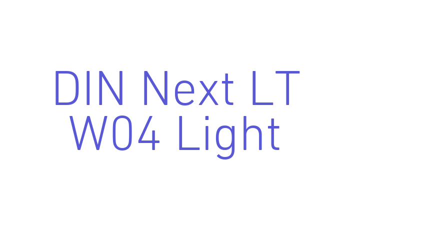 DIN Next LT W04 Light Font Download