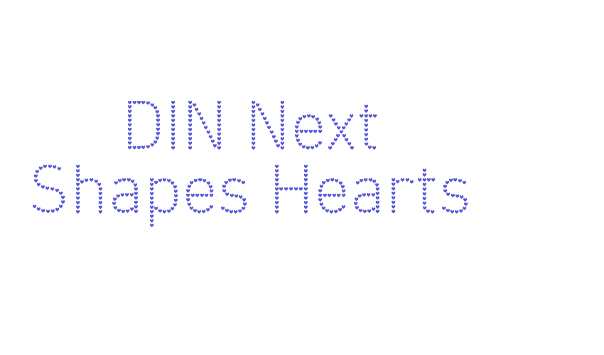 DIN Next Shapes Hearts Font Download