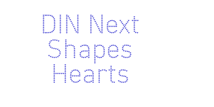 DIN Next Shapes Hearts Font Download