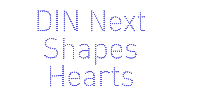 DIN Next Shapes Hearts Font