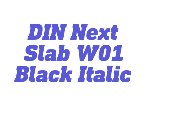 DIN Next Slab W01 Black Italic Font