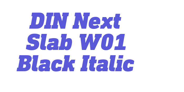 DIN Next Slab W01 Black Italic Font Download