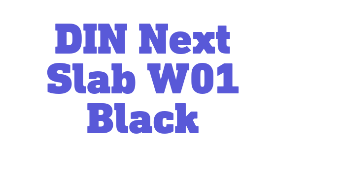 DIN Next Slab W01 Black Font Download