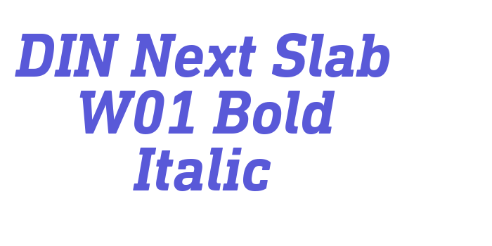 DIN Next Slab W01 Bold Italic Font Download