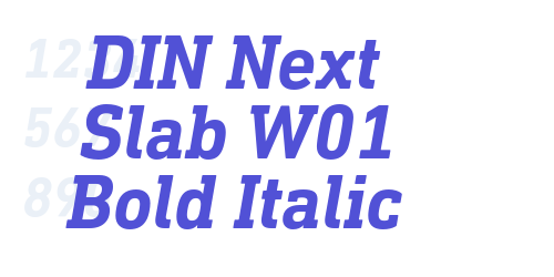 DIN Next Slab W01 Bold Italic-font-download