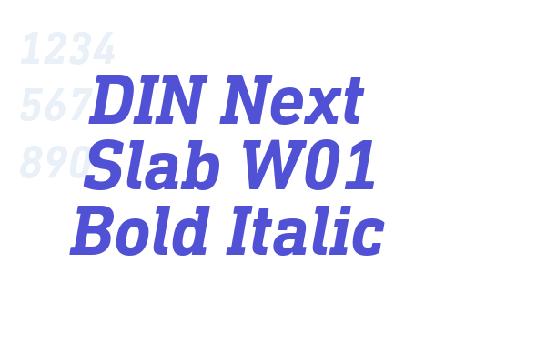 DIN Next Slab W01 Bold Italic