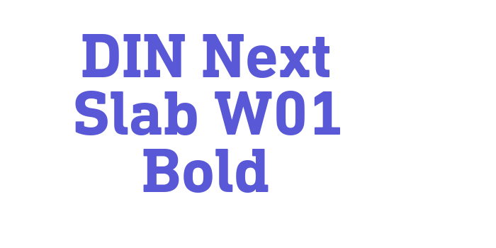 DIN Next Slab W01 Bold Font Download