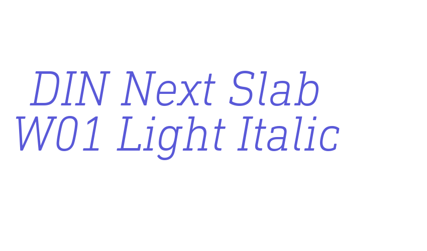 DIN Next Slab W01 Light Italic Font Download