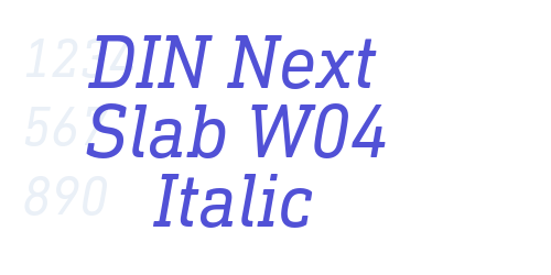 DIN Next Slab W04 Italic-font-download