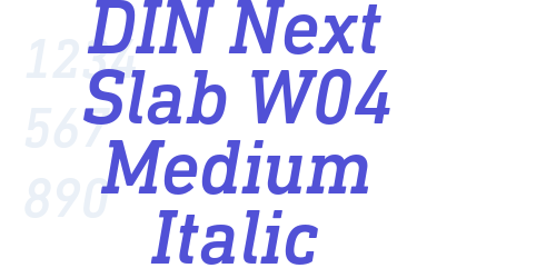 DIN Next Slab W04 Medium Italic
