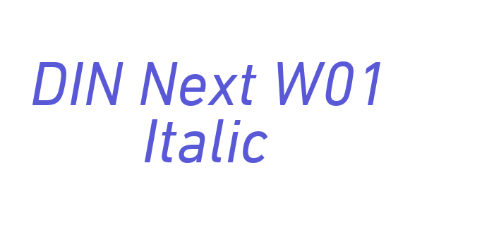 DIN Next W01 Italic Font Download