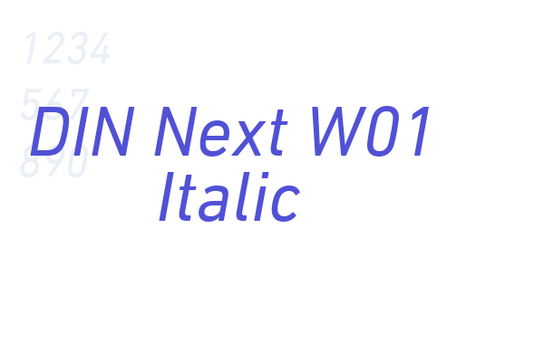 DIN Next W01 Italic