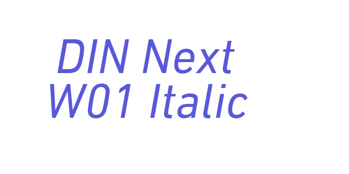 DIN Next W01 Italic Font