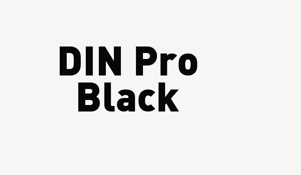 DIN Pro Black Font