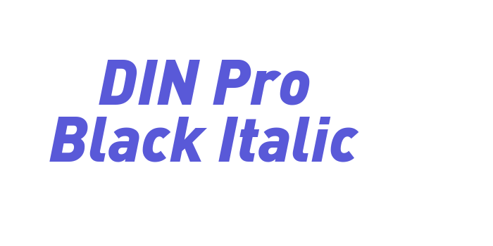 DIN Pro Black Italic Font Download