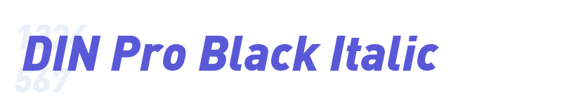 DIN Pro Black Italic-related font