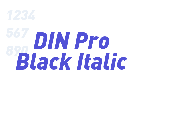 DIN Pro Black Italic