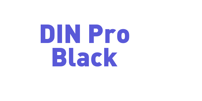 DIN Pro Black Font Download