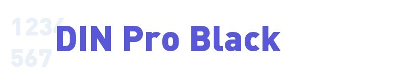 DIN Pro Black-related font