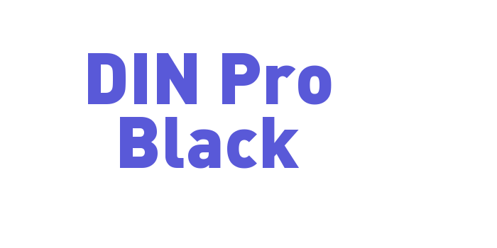 DIN Pro Black Font