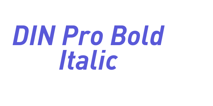 DIN Pro Bold Italic Font Download