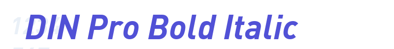 DIN Pro Bold Italic-font