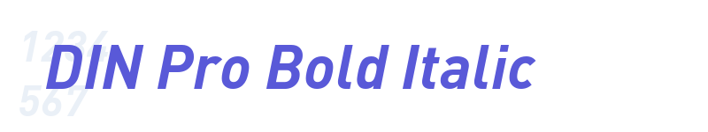 DIN Pro Bold Italic-related font