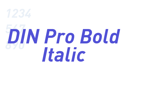 DIN Pro Bold Italic