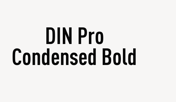 DIN Pro Condensed Bold Font