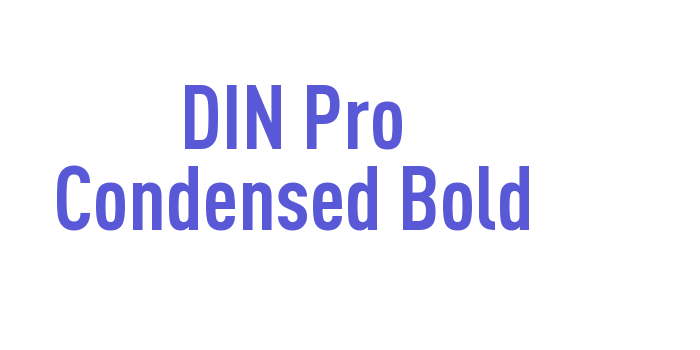 DIN Pro Condensed Bold Font Download